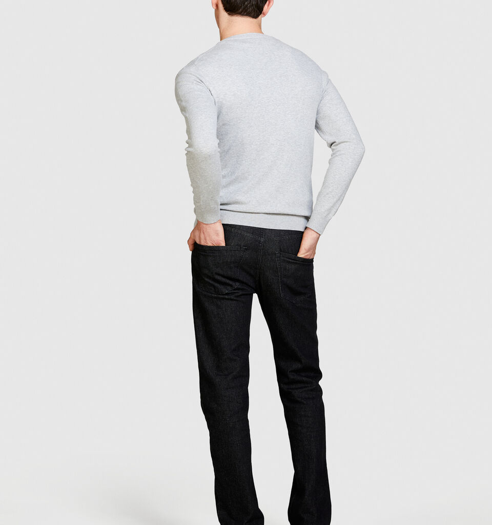 Slim fit sweater - men's crew neck sweaters - Light Gray | Sisley image number 3